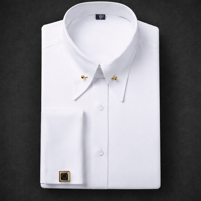 French Cufflinks Long-Sleeve with Collar Pins