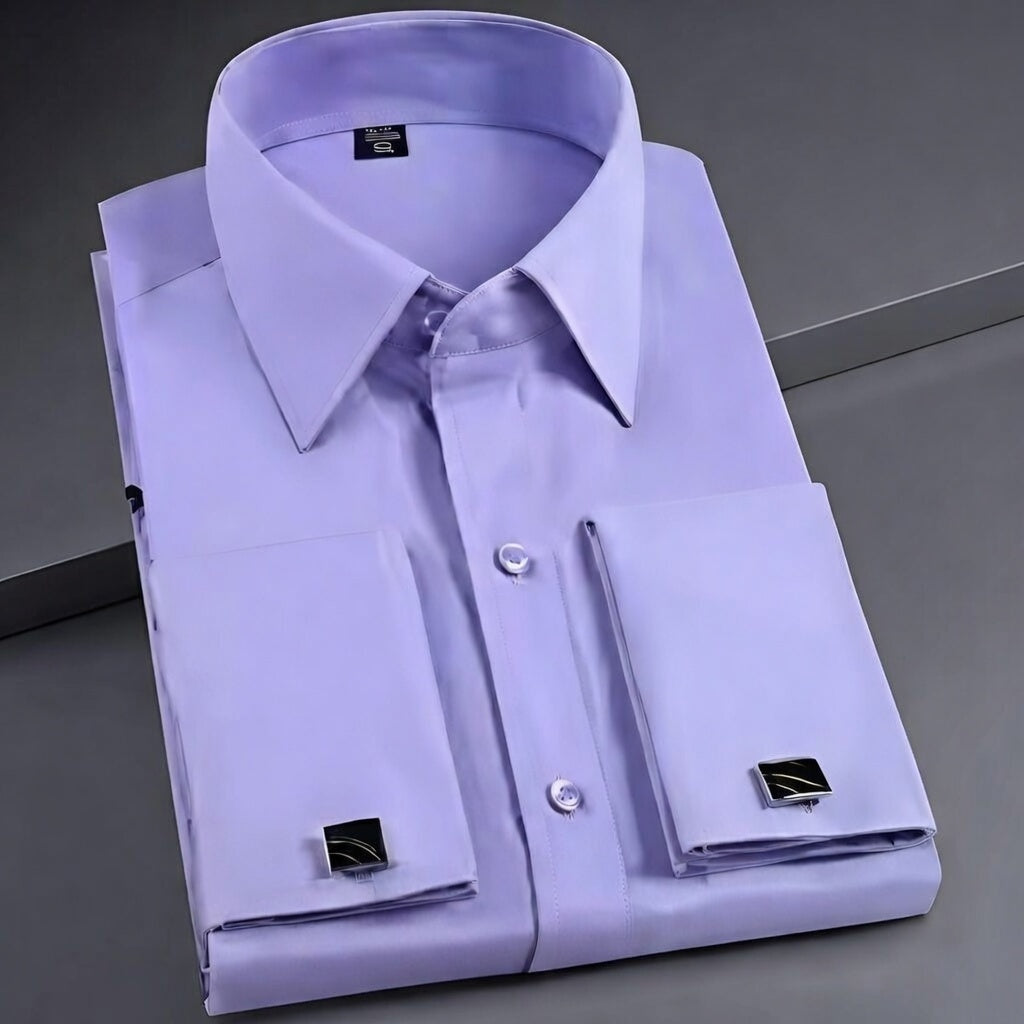French Cufflinks Long-Sleeve with Collar Pins