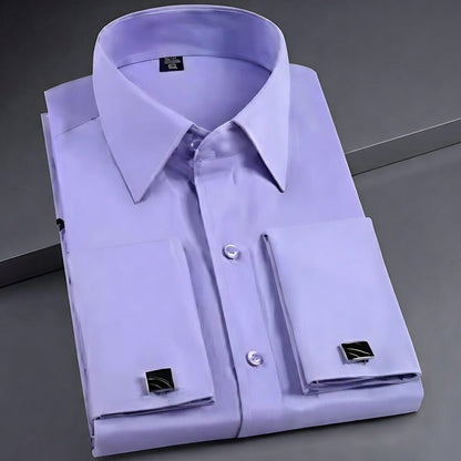 French Cufflinks Long-Sleeve with Collar Pins